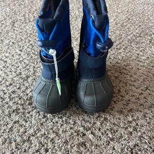 Columbia Kids' Navy and Charcoal Snow Boots